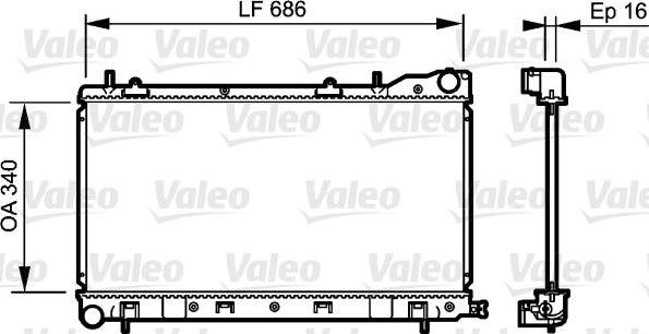 Valeo 735208 - Radiator, engine cooling autospares.lv