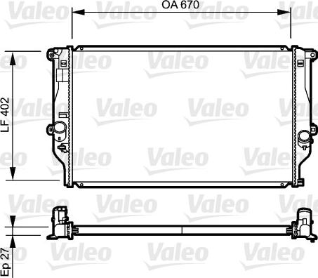 Valeo 735216 - Radiator, engine cooling autospares.lv