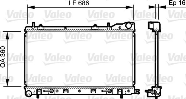 Valeo 735210 - Radiator, engine cooling autospares.lv