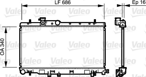 Valeo 735211 - Radiator, engine cooling autospares.lv