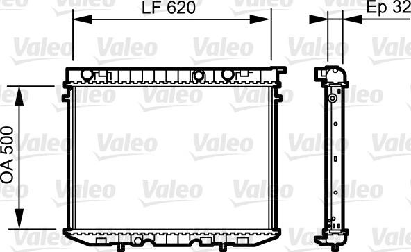 Valeo 735229 - Radiator, engine cooling autospares.lv