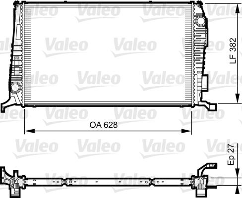 Valeo 735279 - Radiator, engine cooling autospares.lv