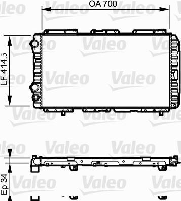 Valeo 730995 - Radiator, engine cooling autospares.lv