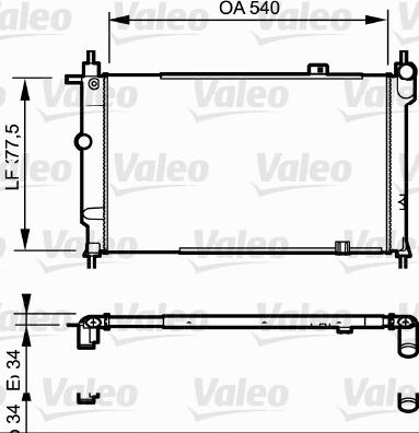 Valeo 730993 - Radiator, engine cooling autospares.lv