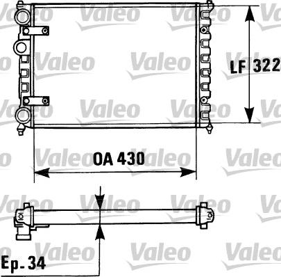 Valeo 730946 - Radiator, engine cooling autospares.lv