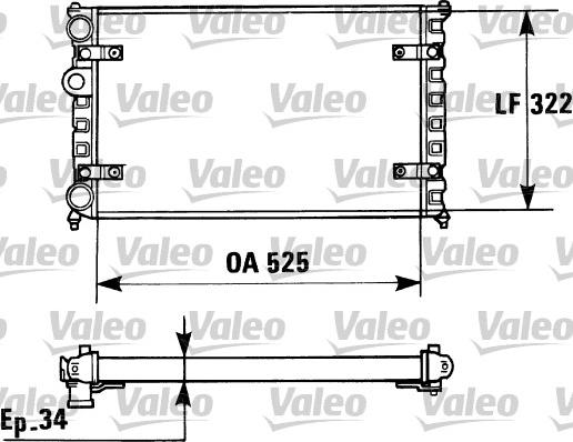 Valeo 730947 - Radiator, engine cooling autospares.lv