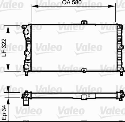 Valeo 730980 - Radiator, engine cooling autospares.lv