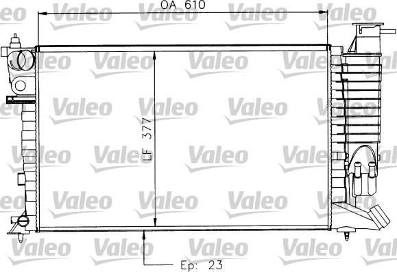 Valeo 730927 - Radiator, engine cooling autospares.lv