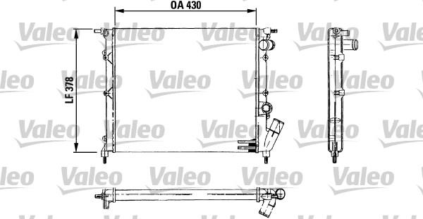 Valeo 730499 - Radiator, engine cooling autospares.lv