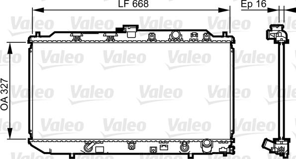 Valeo 730417 - Radiator, engine cooling autospares.lv