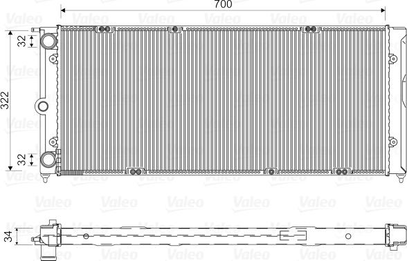 Valeo 730485 - Radiator, engine cooling autospares.lv