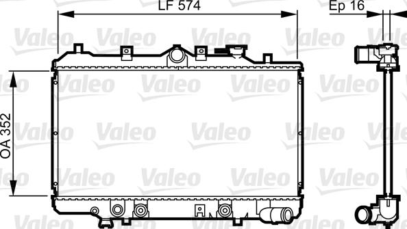 Valeo 730437 - Radiator, engine cooling autospares.lv