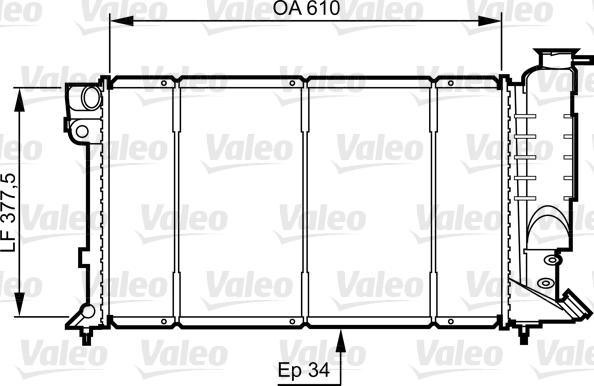 Valeo 730507 - Radiator, engine cooling autospares.lv