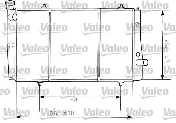 Valeo 730634 - Radiator, engine cooling autospares.lv