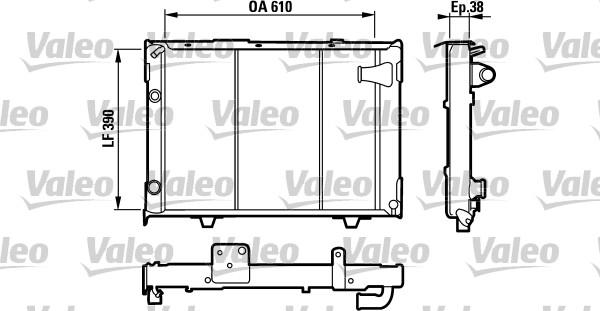 Valeo 730026 - Radiator, engine cooling autospares.lv