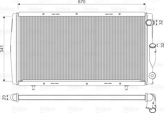 Valeo 730140 - Radiator, engine cooling autospares.lv