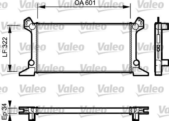 Valeo 730124 - Radiator, engine cooling autospares.lv