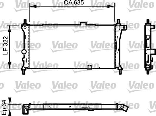 Valeo 730125 - Radiator, engine cooling autospares.lv