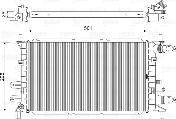 Valeo 730859 - Radiator, engine cooling autospares.lv