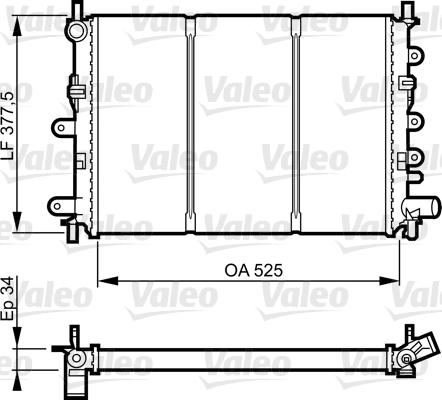 Valeo 730858 - Radiator, engine cooling autospares.lv