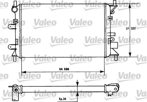 Valeo 730857 - Radiator, engine cooling autospares.lv