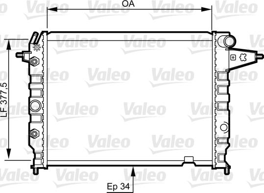 Valeo 730395 - Radiator, engine cooling autospares.lv