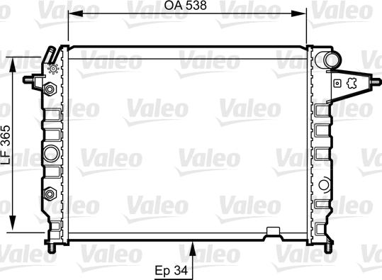 Valeo 730396 - Radiator, engine cooling autospares.lv