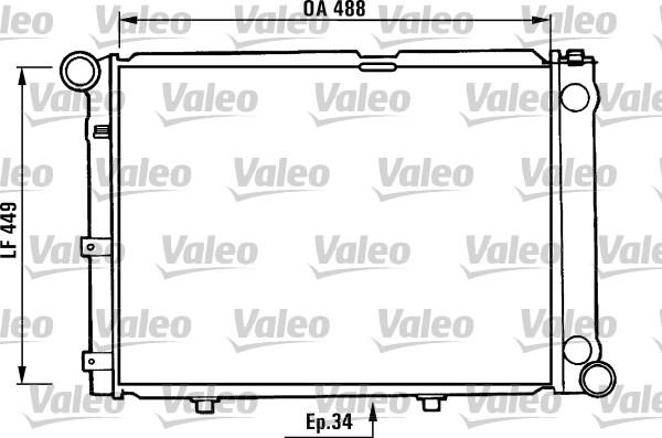 Valeo 730343 - Radiator, engine cooling autospares.lv