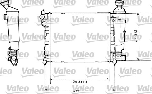 Valeo 730366 - Radiator, engine cooling autospares.lv