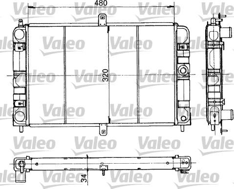 Valeo 730317 - Radiator, engine cooling autospares.lv