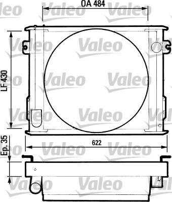 Valeo 730212 - Radiator, engine cooling autospares.lv