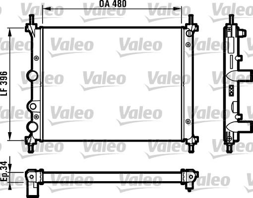 Valeo 731981 - Radiator, engine cooling autospares.lv