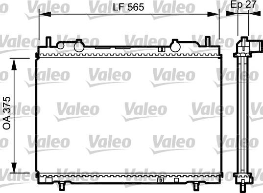 Valeo 731973 - Radiator, engine cooling autospares.lv