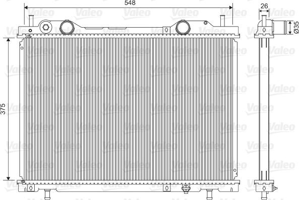 Valeo 731972 - Radiator, engine cooling autospares.lv