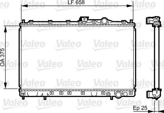 Valeo 731451 - Radiator, engine cooling autospares.lv