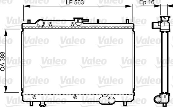 Valeo 731461 - Radiator, engine cooling autospares.lv