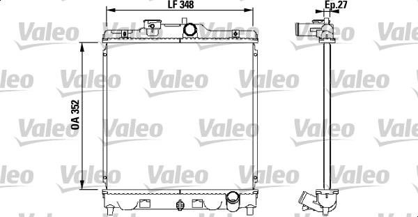 Valeo 731468 - Radiator, engine cooling autospares.lv