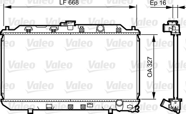 Valeo 731467 - Radiator, engine cooling autospares.lv