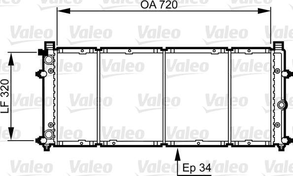 Valeo 731411 - Radiator, engine cooling autospares.lv