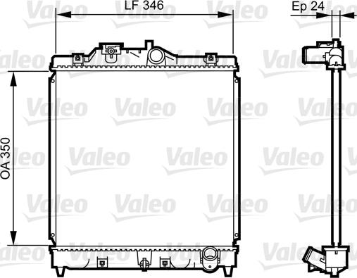 Valeo 731434 - Radiator, engine cooling autospares.lv