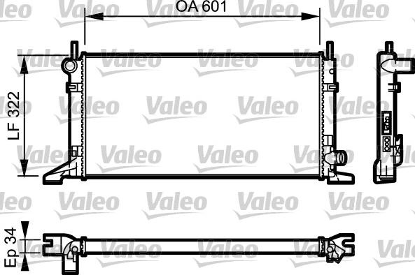 Valeo 731595 - Radiator, engine cooling autospares.lv