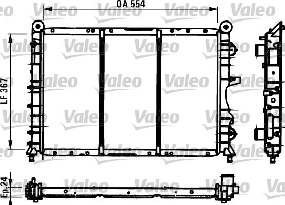 Valeo 731590 - Radiator, engine cooling autospares.lv
