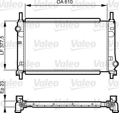 Valeo 731550 - Radiator, engine cooling autospares.lv