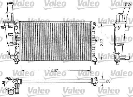 Valeo 731558 - Radiator, engine cooling autospares.lv