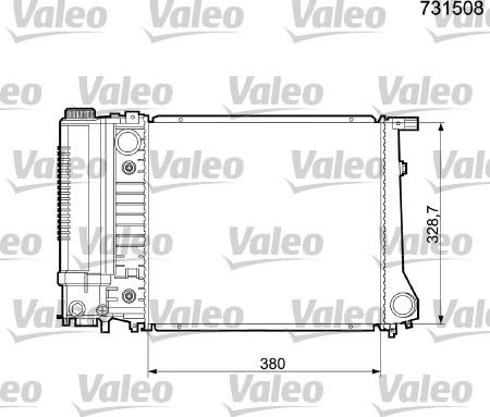 Valeo 731508 - Radiator, engine cooling autospares.lv