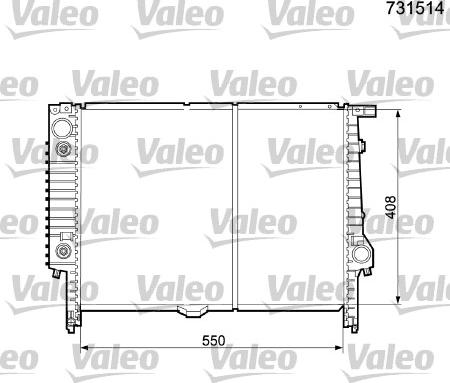 Valeo 731514 - Radiator, engine cooling autospares.lv