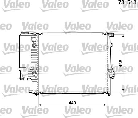 Valeo 731513 - Radiator, engine cooling autospares.lv