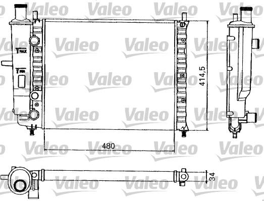 Valeo 731582 - Radiator, engine cooling autospares.lv