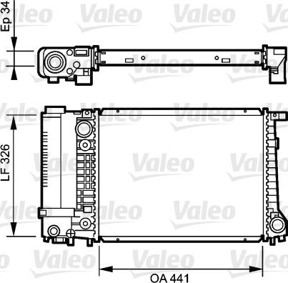 Valeo 731520 - Radiator, engine cooling autospares.lv