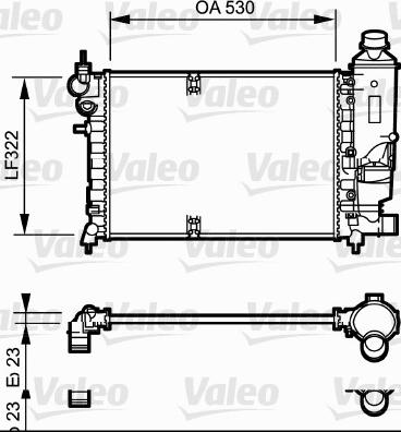 Valeo 731527 - Radiator, engine cooling autospares.lv